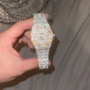 Audemar Piguet Watch. Non factory assembled. Moissanite diamonds.